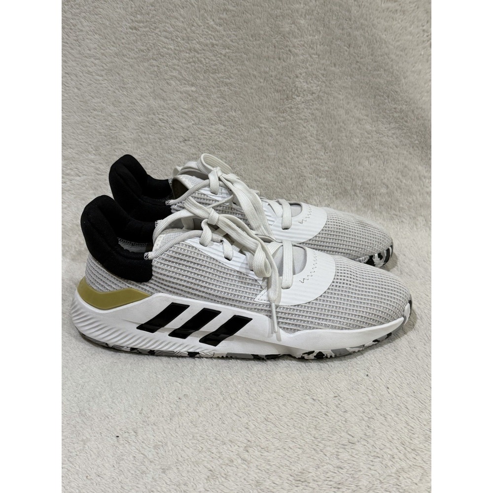 Adidas Pro Bounce 2019 Low Men's Basketball Shoes Black Gold Size 8.5 EF0472